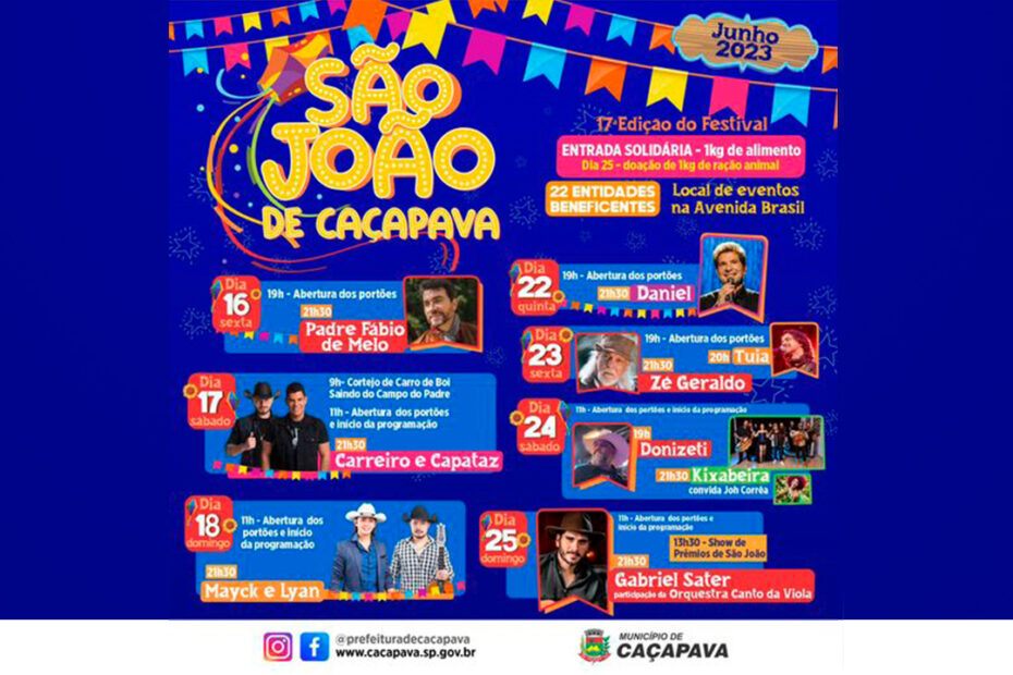 Tradicional Festival São João de Caçapava 2023