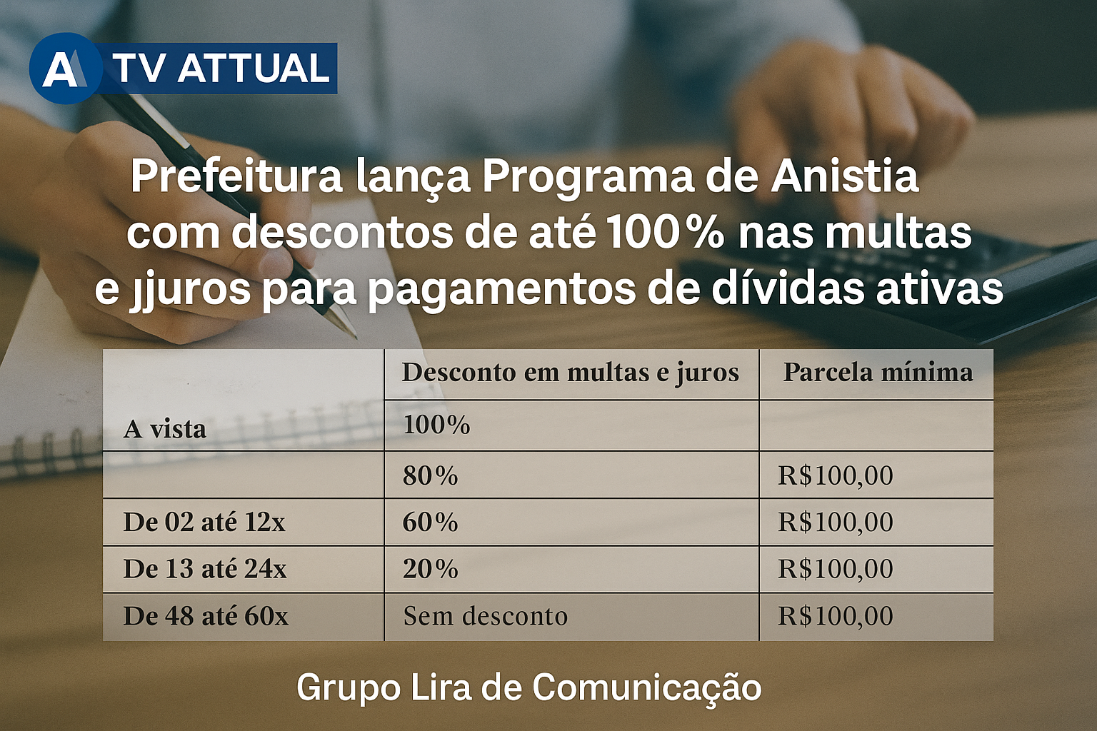 anistia dívidas Caçapava