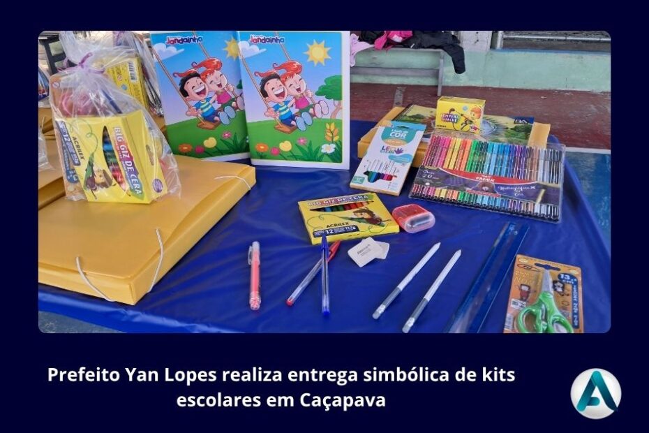 Prefeito Yan Lopes realiza entrega simbólica de kits escolares em Caçapava