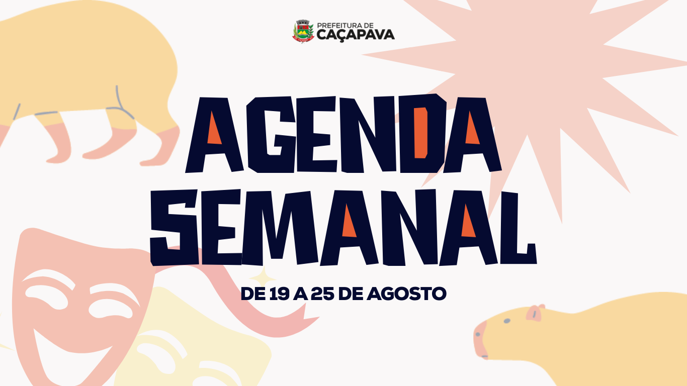 Agenda semanal De 19 a 25 de agosto
