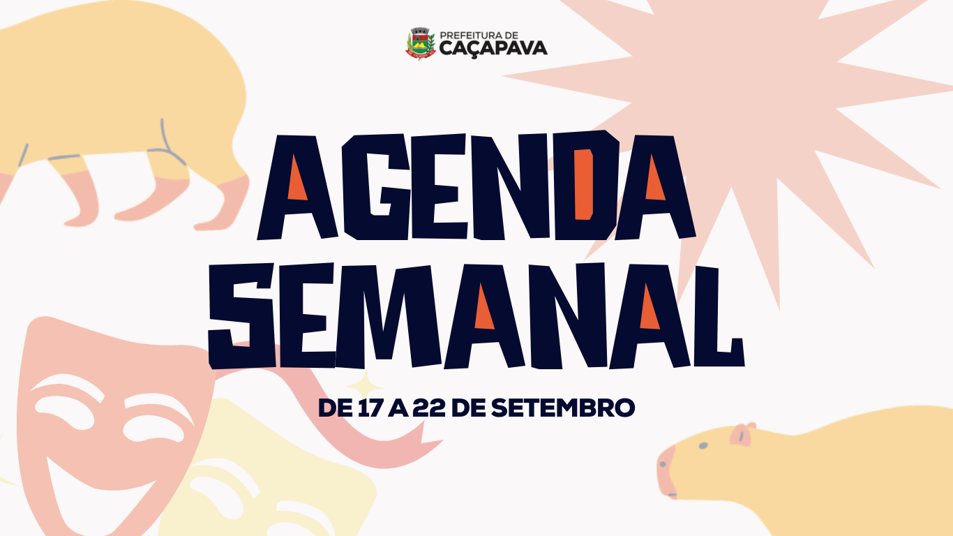 Agenda semanal | De 17 a 22 de setembro