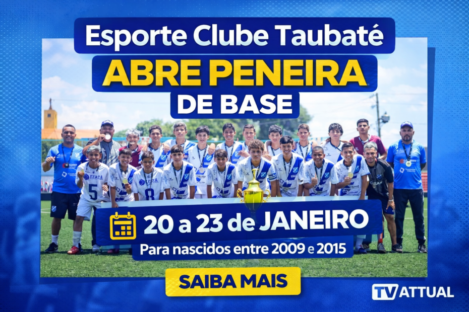 Esporte Clube Taubaté abre peneira para categorias de base e mira o futuro do futebol valeparaibano
