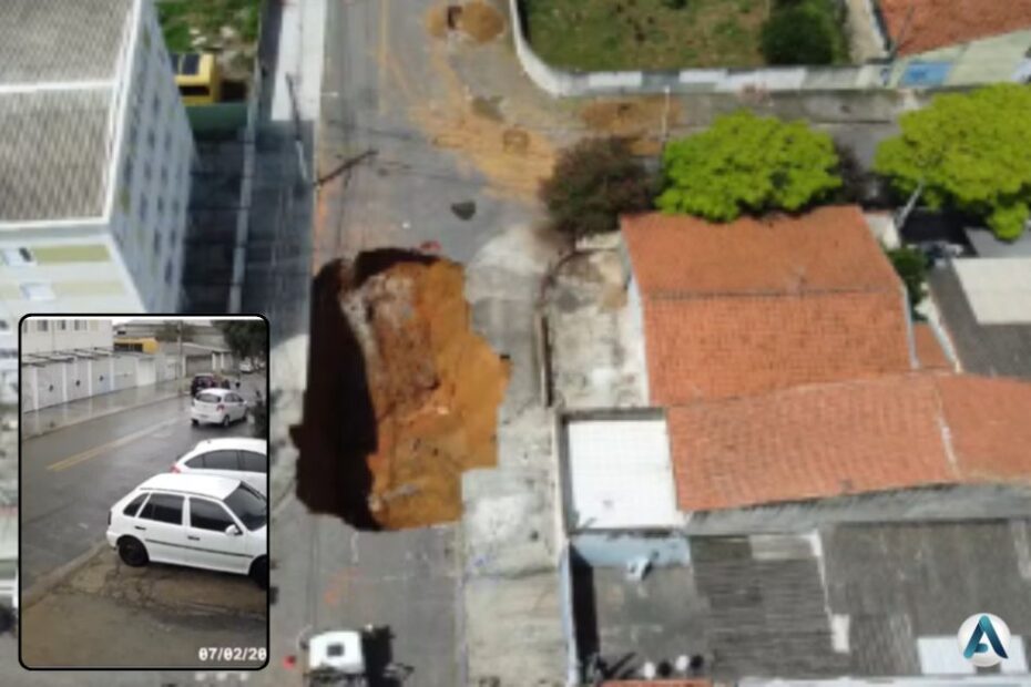 Drama no Jardim Imperial: Nova cratera abre em SJC e deixa mais de 150 desalojados