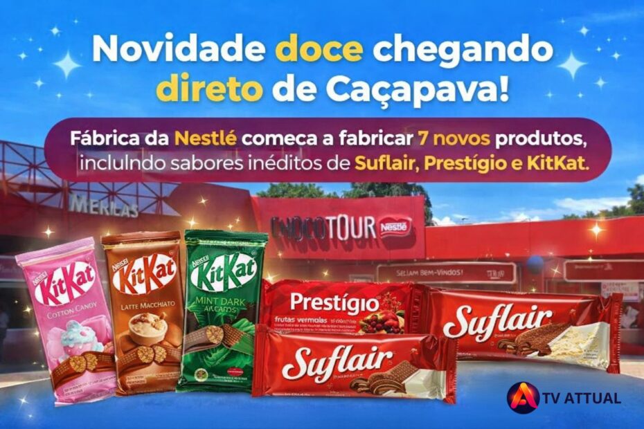 Novos chocolates começam a ser fabricados em Caçapava fábrica da Nestlé