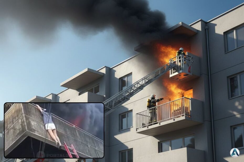 Incêndio em apartamento resgate