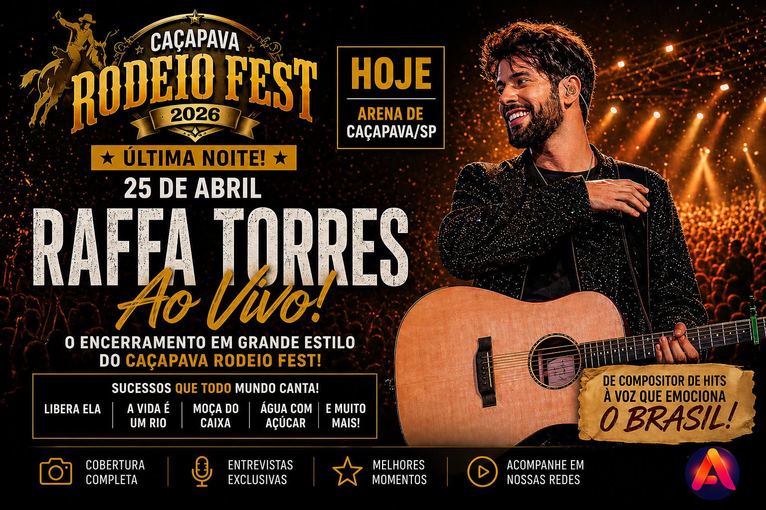 Raffa Torres Promete Emocionar na Última Noite do Caçapava Rodeio Fest