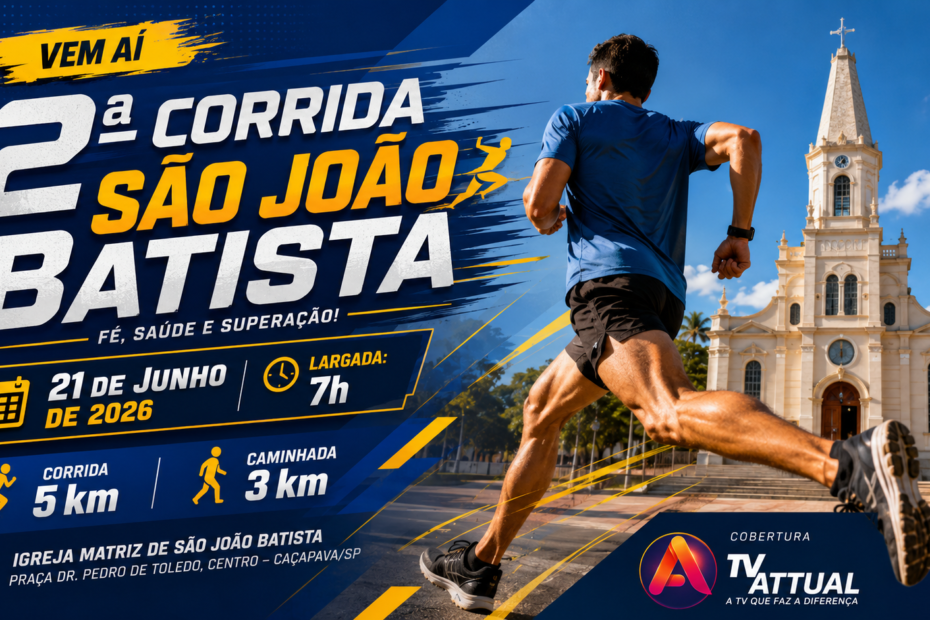 2ª Corrida do Padroeiro São João Batista acontece no dia 21 de junho em Caçapava