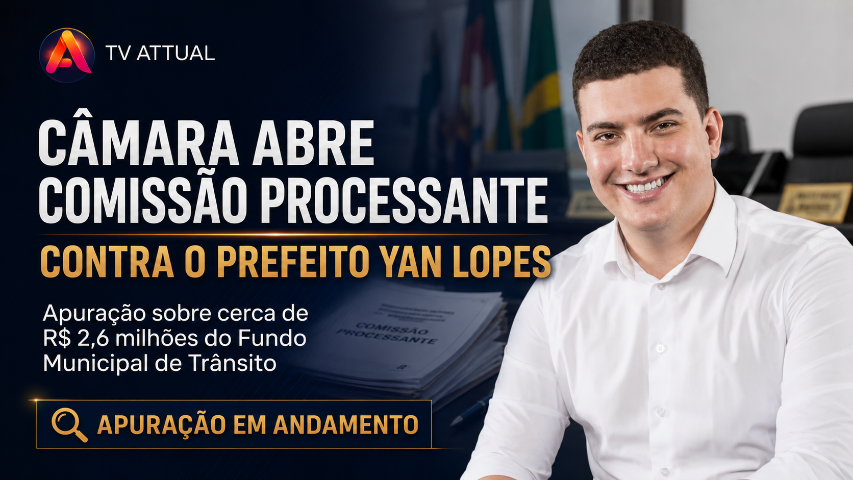 Comissão Processante contra Yan Lopes é aberta em Caçapava