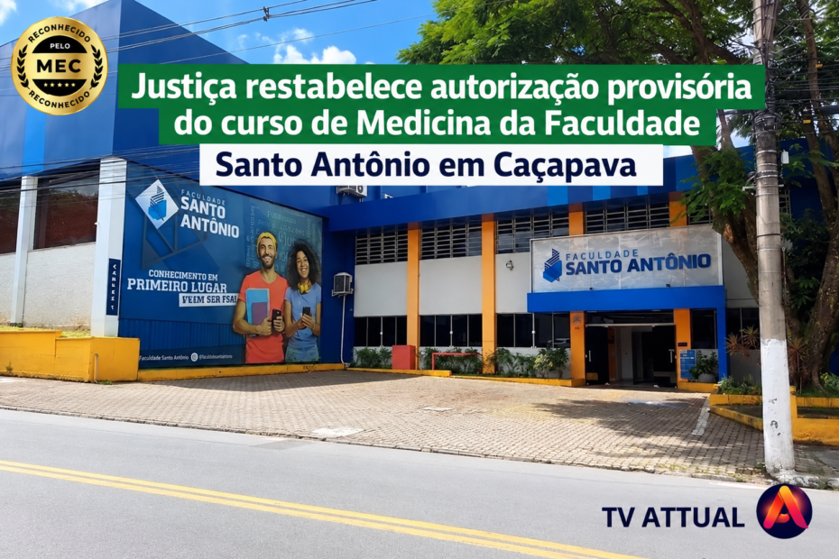 Justiça restabelece autorização provisória do curso de Medicina da Faculdade Santo Antônio em Caçapava